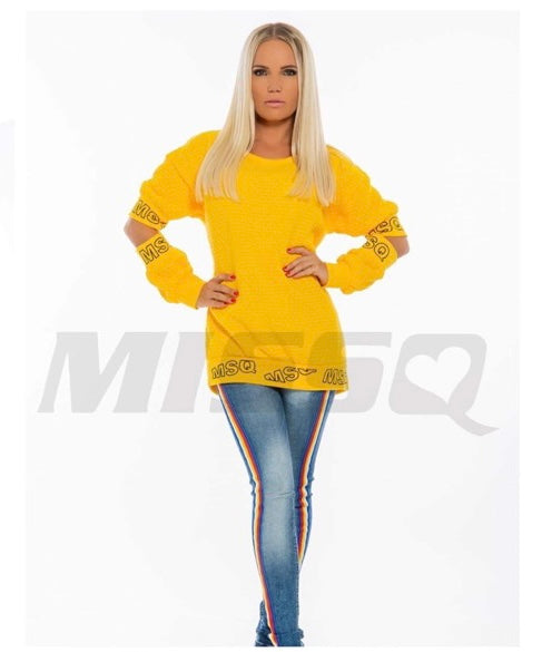 MissQ Opened Elbow Style  Knitted Sweater