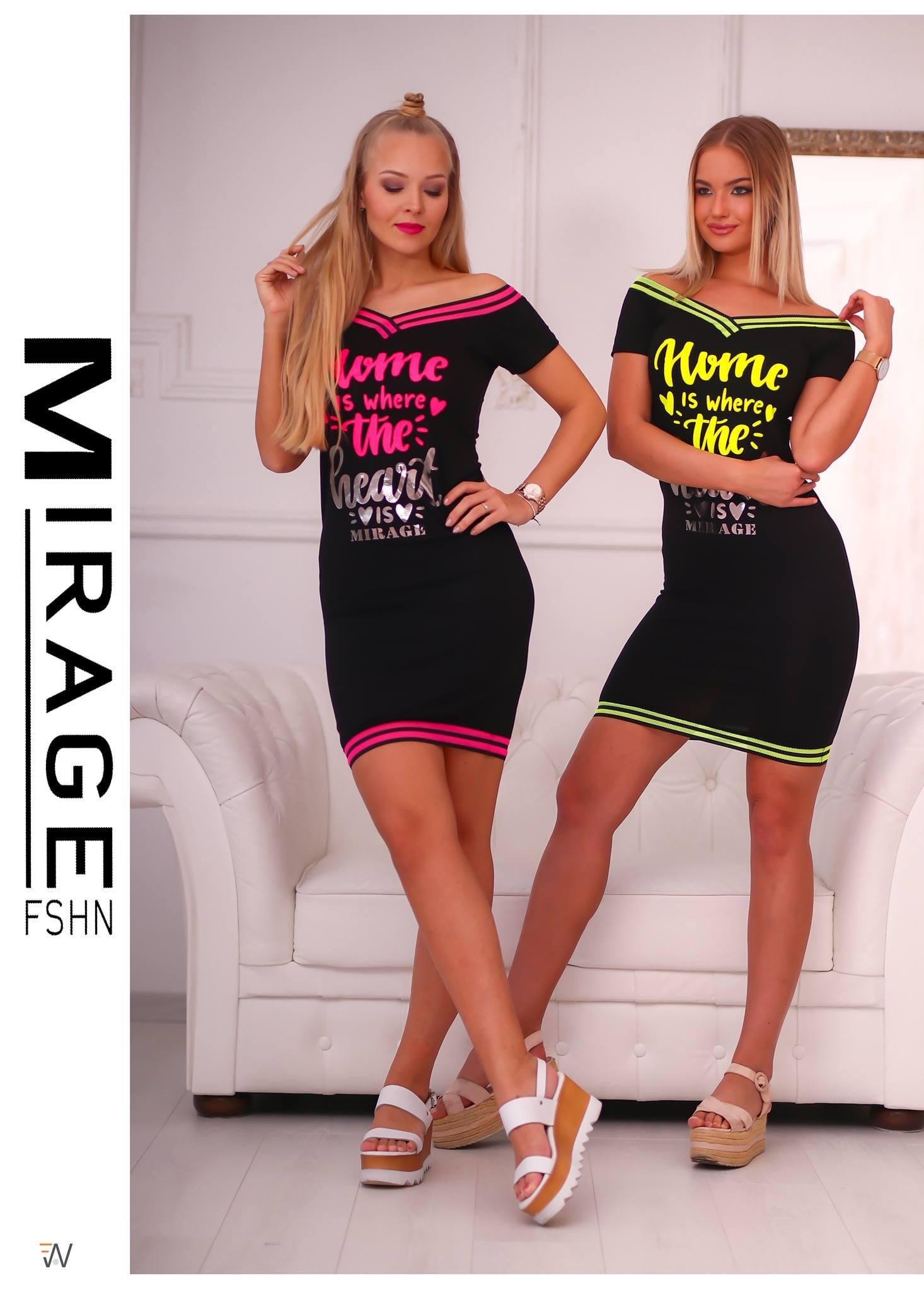 Mirage Home Neon & Black Dress